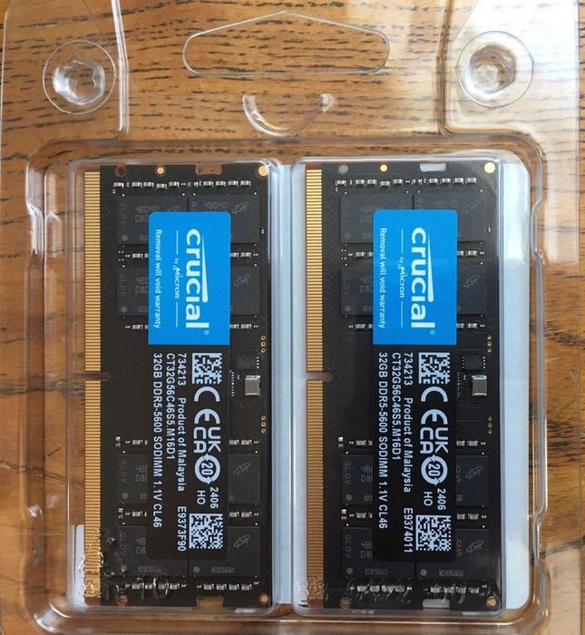 Crucial CT2K16G56C46S5 DDR5 SO-DIMM 5600MHz 32GB 2x16GB CL4664738946630146121