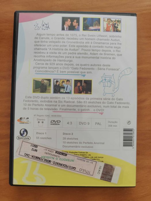 DVD Gato Fedorento Série Fonseca 2 Discos