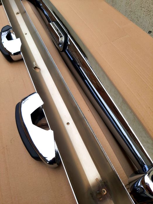 Хром бампер ВАЗ 2103 в сборе клыки , подсветка номера