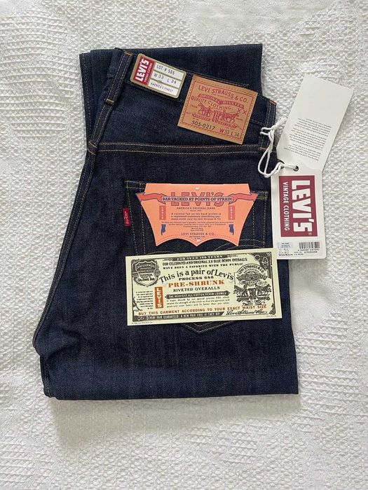 Levi's LVC 505 1967 W33L34 Rigid Selvedge