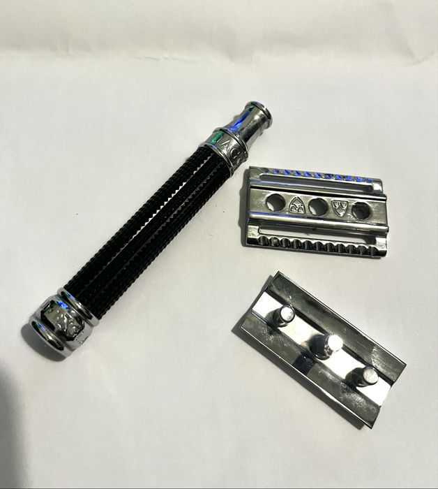 Safety Razor EDWIN JAGGER Black Chrome 3D Diamond