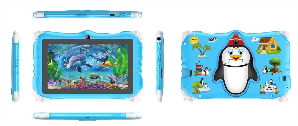 Дитячий планшет Meijiahui K1 Android-15 Penguin / Планшет 7" 6GB/128GB / Дитячий планшетний ПК з екраном 7 дюймів Синій