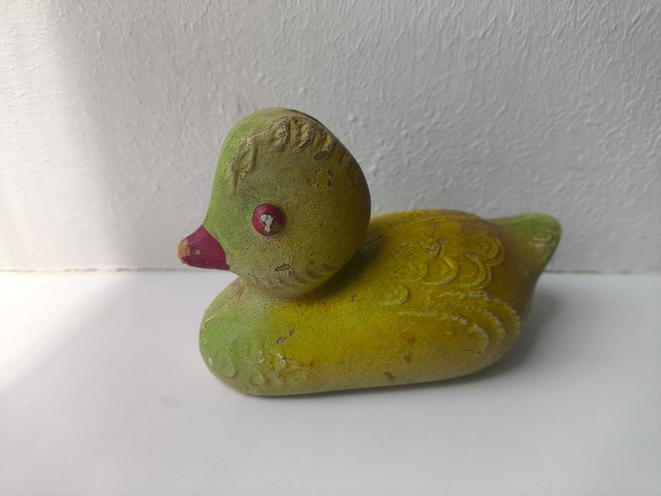 Резиновая винтажная игрушка времён СССР утка