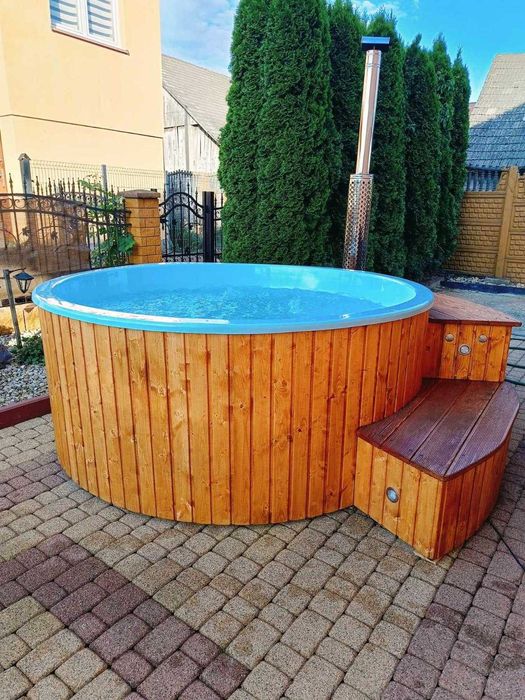 Duża balia 220cm od producenta piec masaż pokrywa jacuzzi basen niecka
