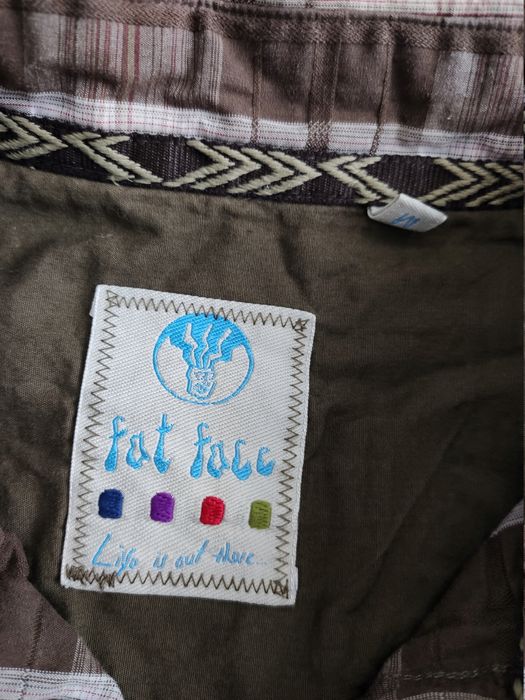 Fat face fajna koszula w kratę brąz casual m
