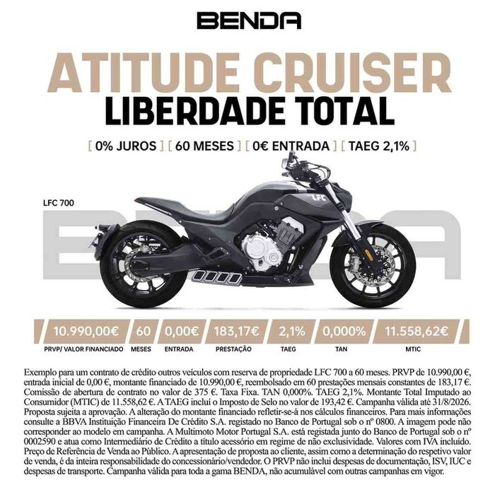 Benda LFC700 (FINANCIAMENTO 0% JUROS)