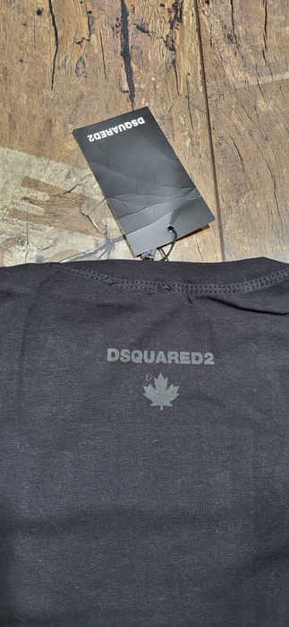 Dsquared2 icon czarna bluzka damska długi rękaw bawełna S longslee