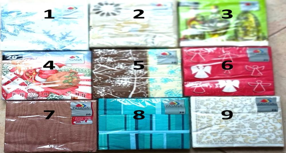 DECOUPAGE serwetki papierowe z nadrukiem 33x33 Fasana