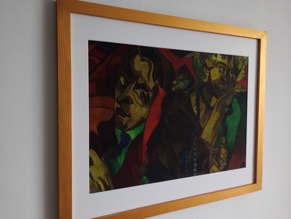 Obraz na płótnie "Dwie głowy, Stanisław Witkiewicz (Witkacy), 50x40cm