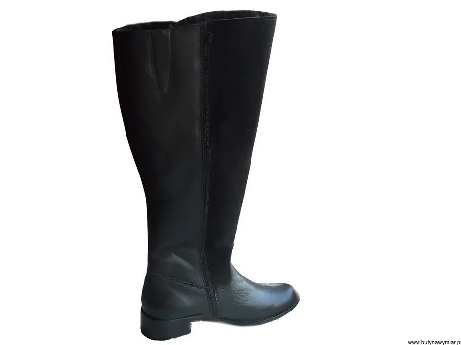 BnW Oficerki ze skóry eko na wymiar płaski 3 cm