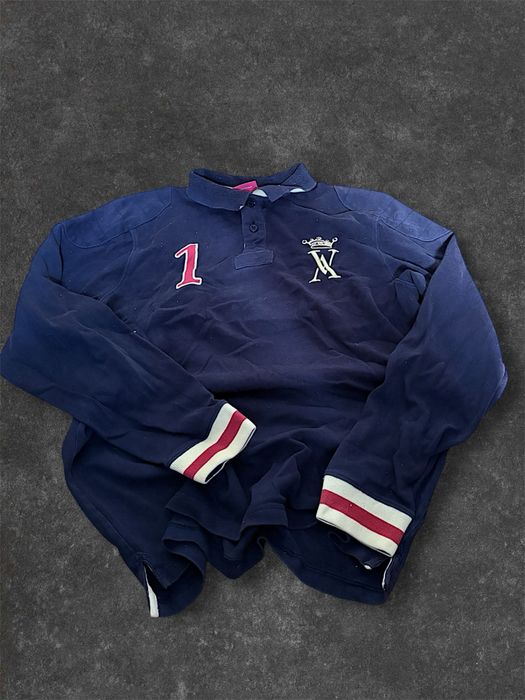 bluza polo L granatowa