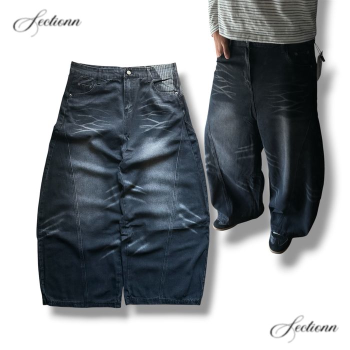 Opium  Black Washed Baggy Archive Jeans Racer Balenci Jaded London sk8 y2k Дуже Широкі Чорні Джинси Опіум Черные Широкие Архив Опиум Джинсы Skater