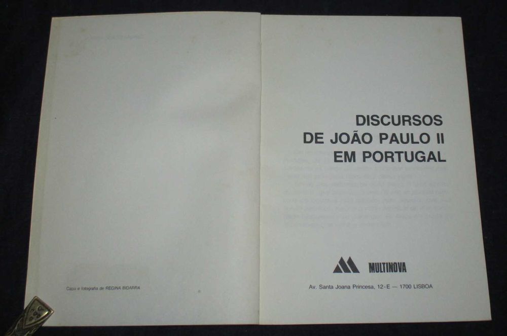 Livro Discursos de João Paulo II em Portugal