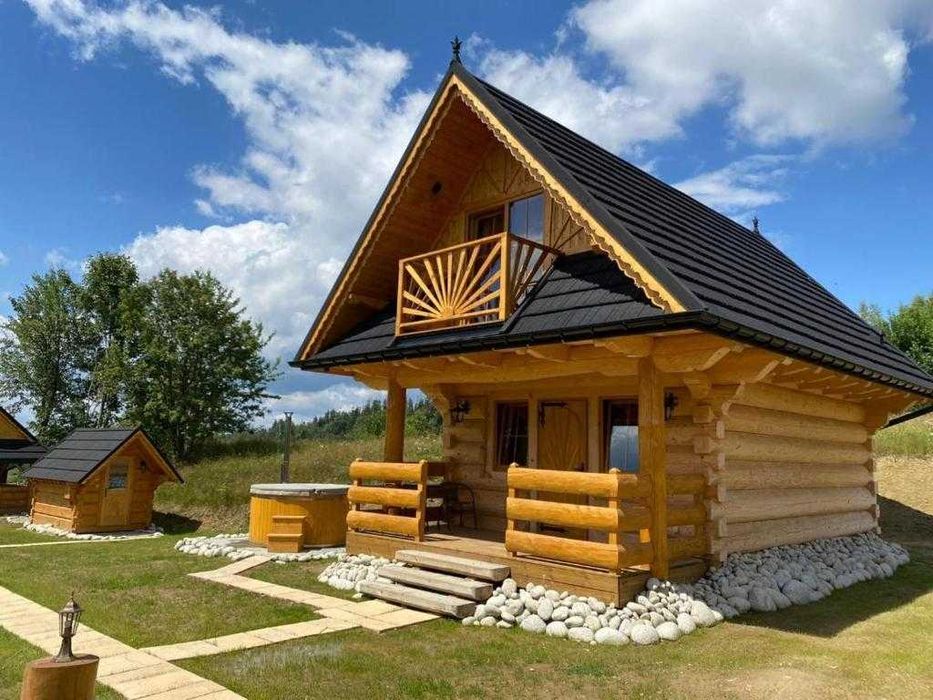 Domek z widokiem na Tatry w górach balia jacuzzi sauna tatry gorce