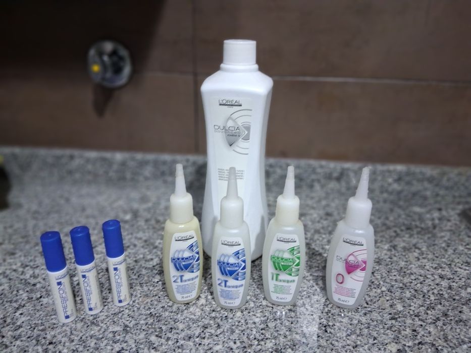 Oleo para ondulacao, e protetores para o cabelo