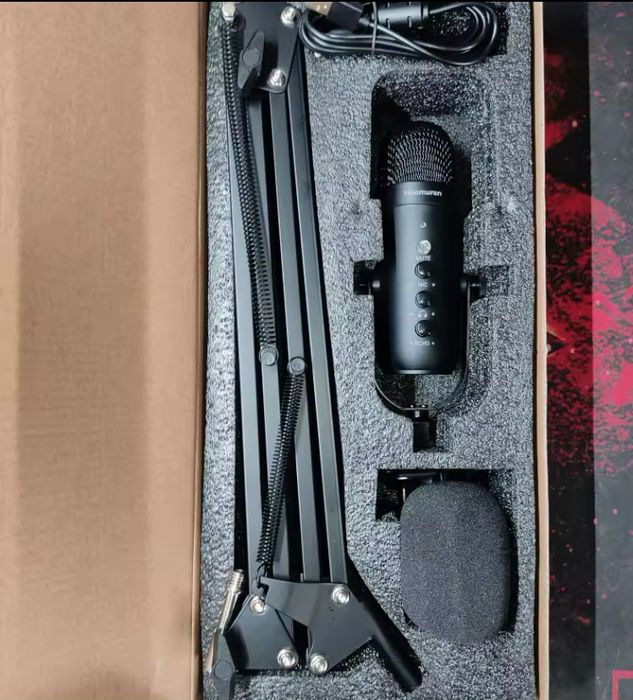 Microfone Profissional + Suporte Mesa