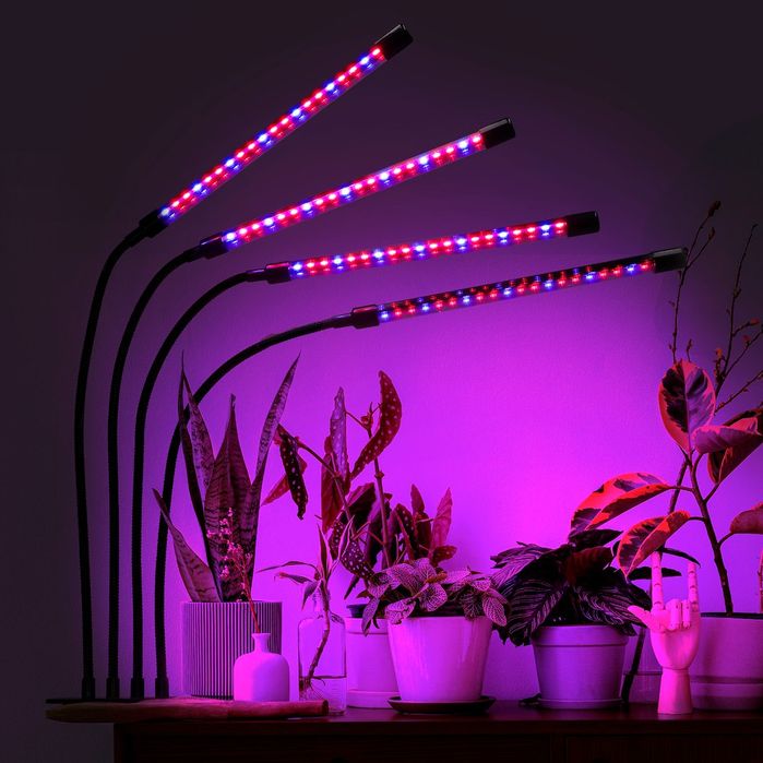 Lampa Do Roślin Z Czterema Panelami Świetlnymi USB Bez Zasilacza Do Uprawy Roślin Doniczkowych I Zielenicy Gardiva