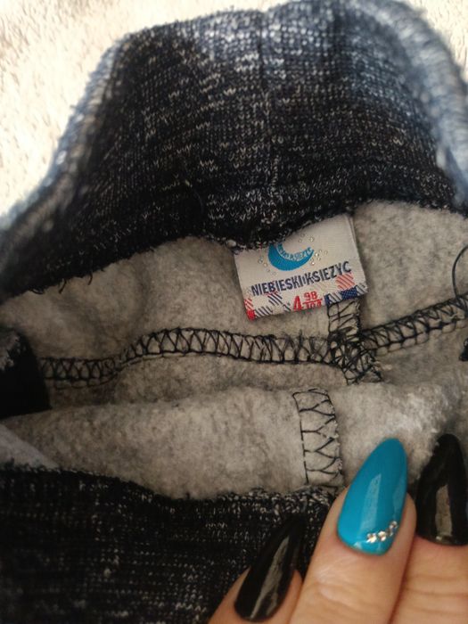 Spodnie ocieplane dla chłopczyka, Niebieski Księżyc, rozmiar 98-104.