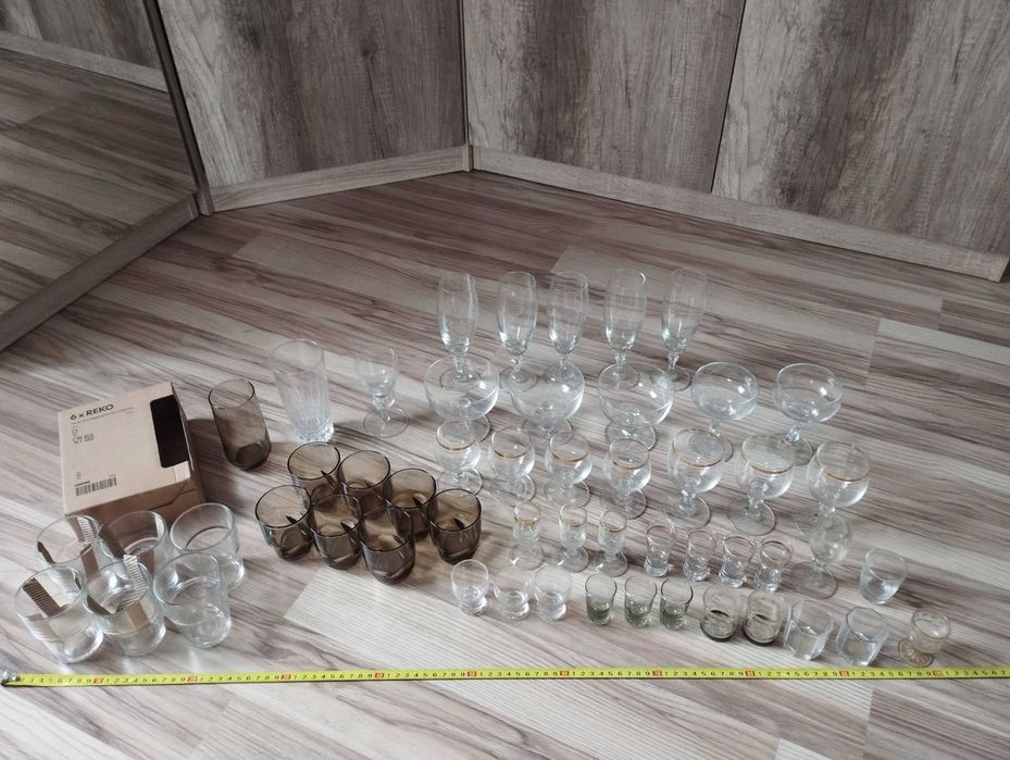 Kieliszki do Wina Szklanki Literatki Kieliszki do Wódki Duży Zestaw