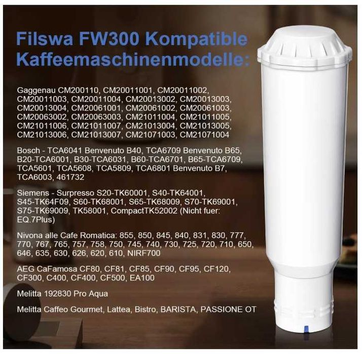 Zestaw 6 filtrów do ekspresu FILSWA FW300