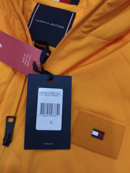 Bezrękawnik Tommy Hilfiger kamizelka męska żółta pomarańczowa r. L