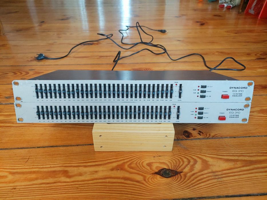 2 x Dynacord EQ310 analog 1/3 octave equalizer