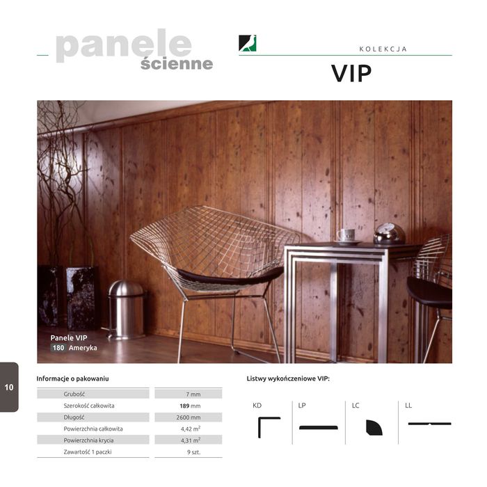 Panele ścienne Boazeria Vip Olcha i inne KOSPAN