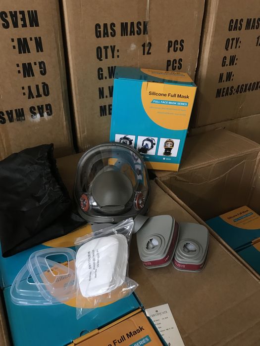 Маска полнолицевая 6800 тип 3М респиратор противогаз комплект