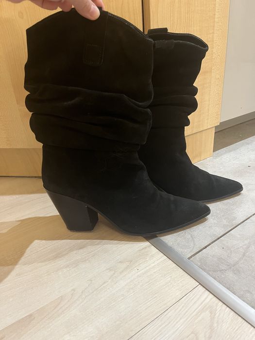Botki Toral zamsz 39/40 czarne