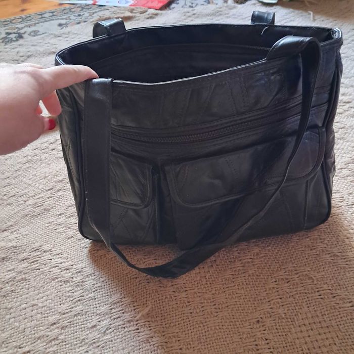 Шкіряна сумка темно-шоколадного кольору