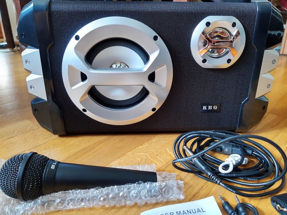 PROMO Boombox głośnik bluetooth karaoke + mikrofon - NOWY