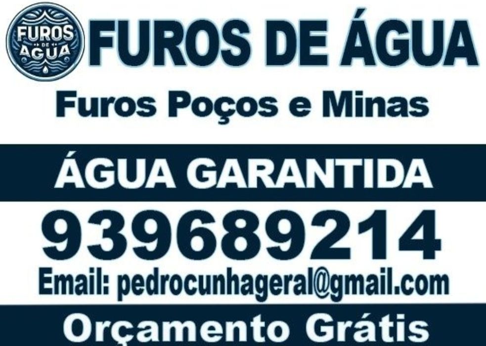 Furos de Água, Poços e Minas!