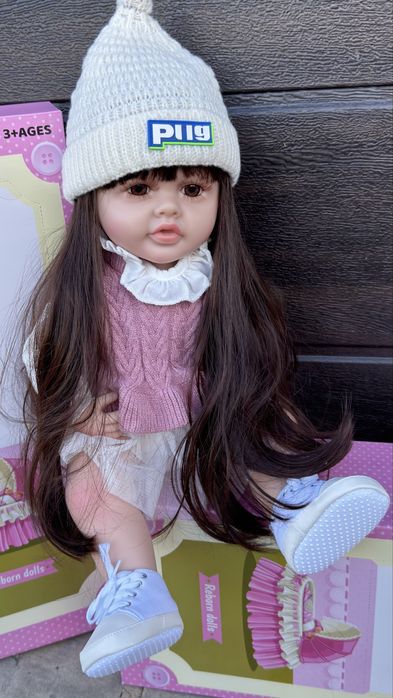 Гумова інтерактивна лялька ,реборн,кукла функціональна ,52 см