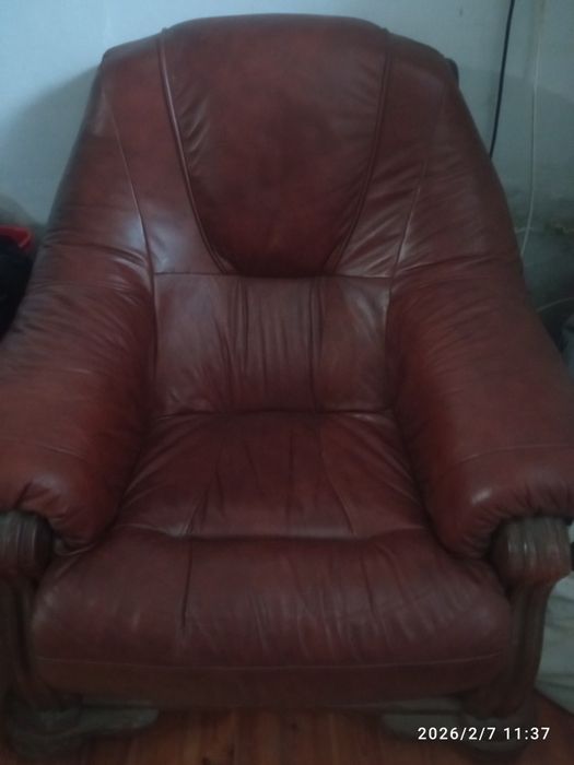 Sofa z skóry naturalnej