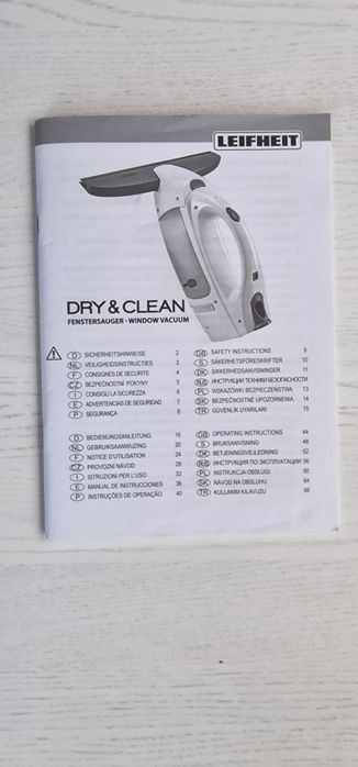Leifheit Dry & Clean – odkurzacz do okien | Stan idealny