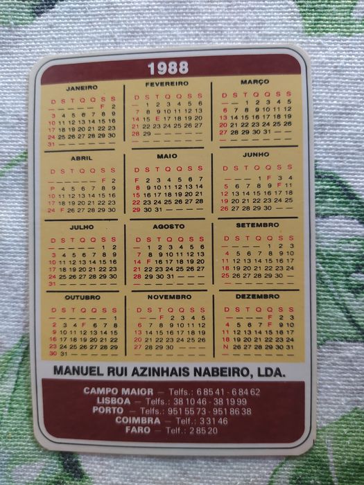 Calendário Delta