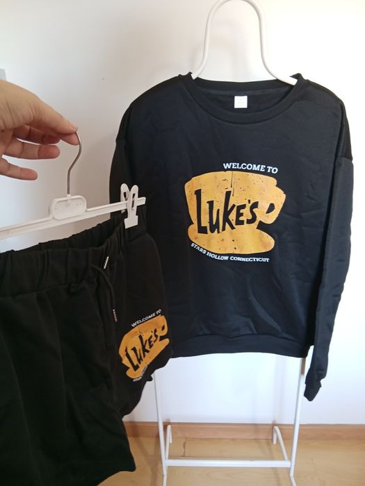 Conjunto calções + camisola XL Lukes Café Gilmore Girls NOVO