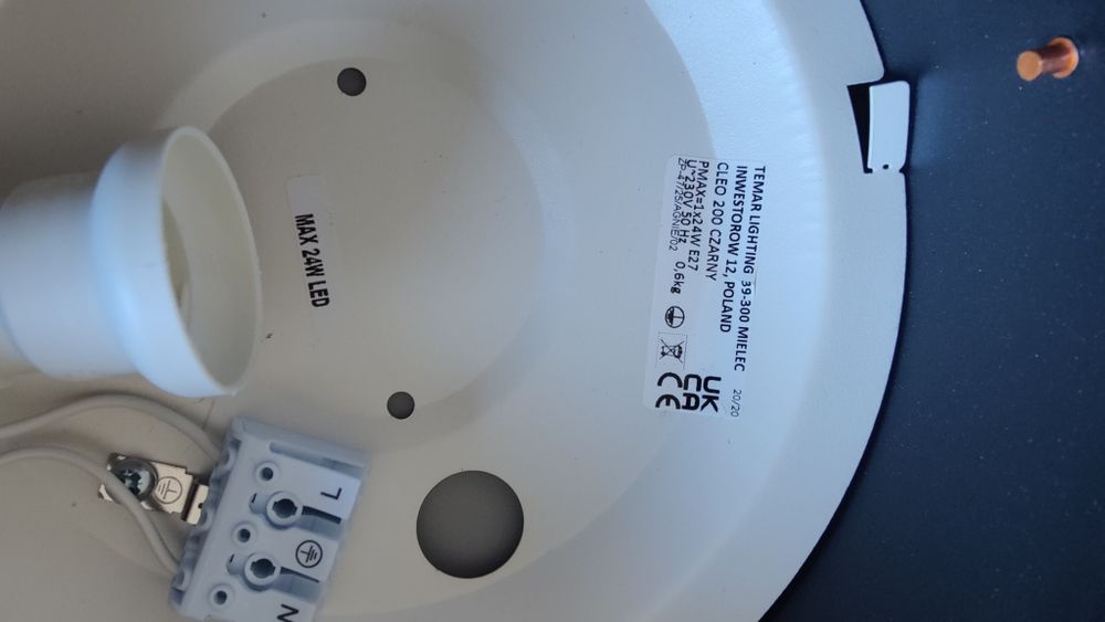 Lampa sufitowa Plafon CLEO 200 Czarny 20 cm