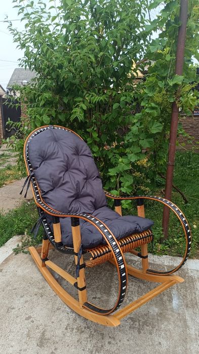 Крісло качалка/ крісло гойдалка/ крісло з лози/ручна робота/качеля/