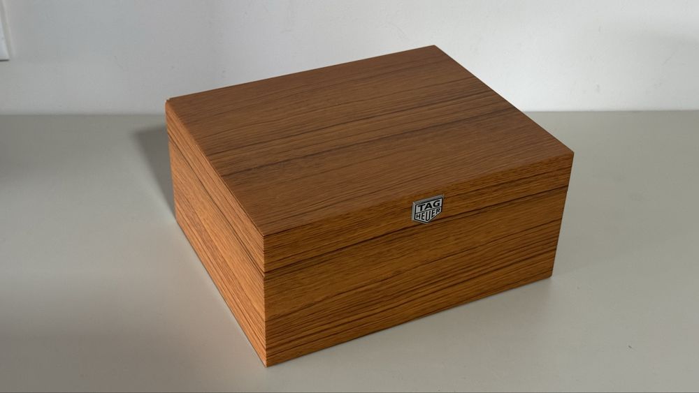 Tag heuer caixa em madeira
