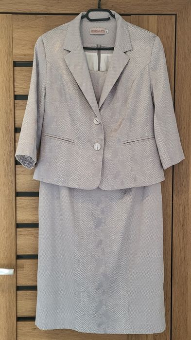 Garsonka wizytowa sukienka żakiet z sukienką 42 44 komunia ślub