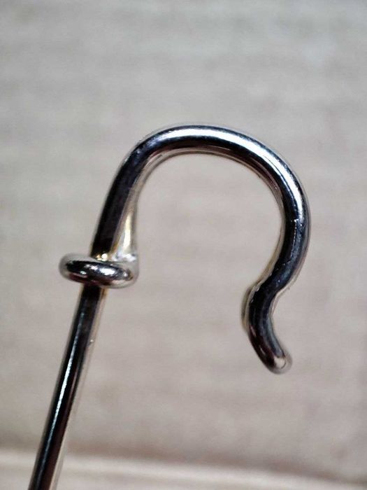 Булавка декоративная стальная для шарфа, шали и др. 75х16 мм