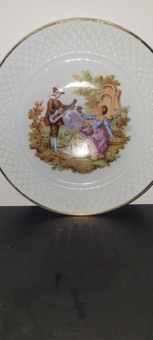 Prato Decorativo SPAL Motivo Galante "Fragonard" Porcelana de Portugal