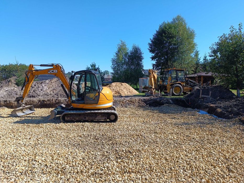 Usługi Koparko-ładowarką,koparką , ogrodzenia , drenaże