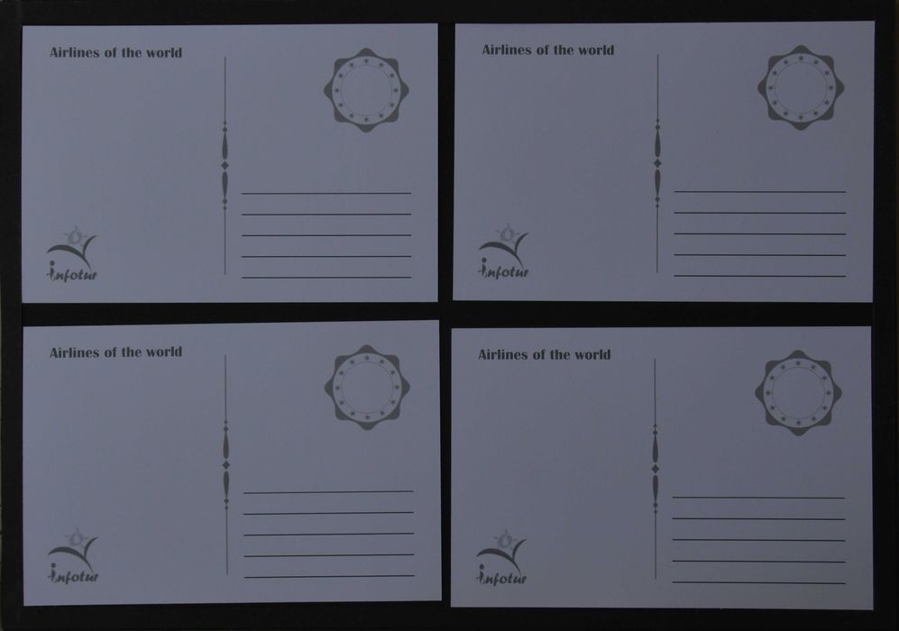 Postais - Lote de 8 unidades - companhias aéreas - X10381