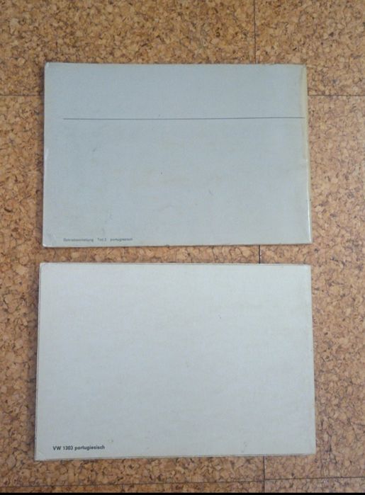 Manual de instruções Volkswagen carocha 1303