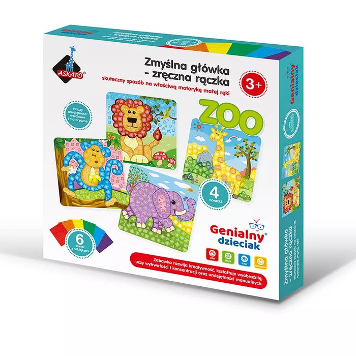 Piankowa wyklejanka, zwierzątka. Askato