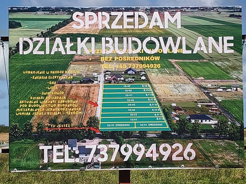 Śmiechów działki na sprzedaż. 2,5 km do morza w Gąskach