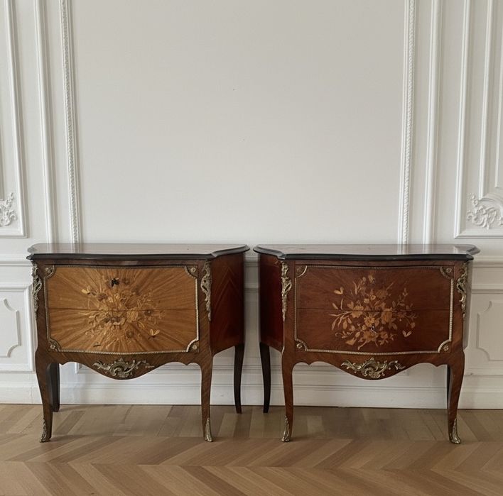 Komoda Ludwikowska Rokoko intarsja Fornir okucia