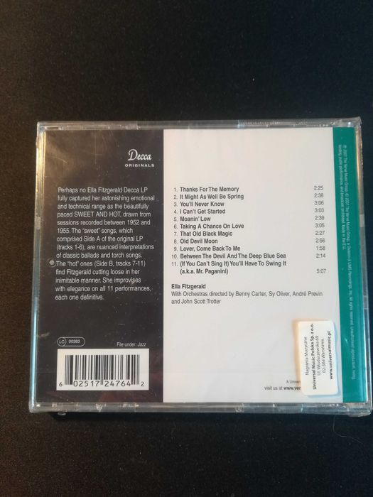Ella Fitzgerald Sweet and Hot Płyta CD nowaw folii
